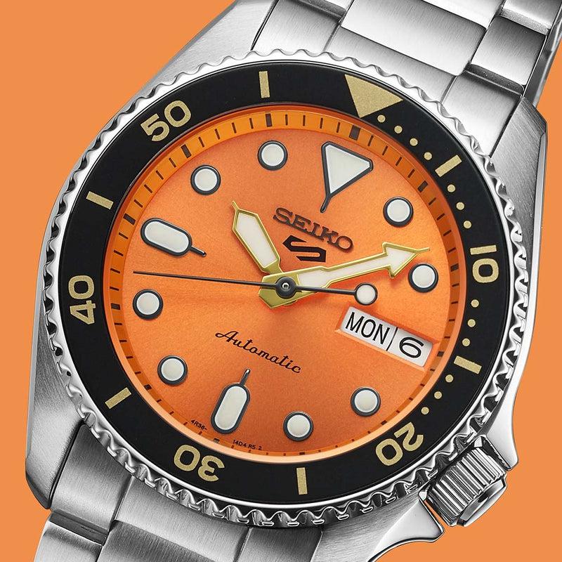 Seiko 5 Sports SKX Midi Orange Watch - SRPK35K1