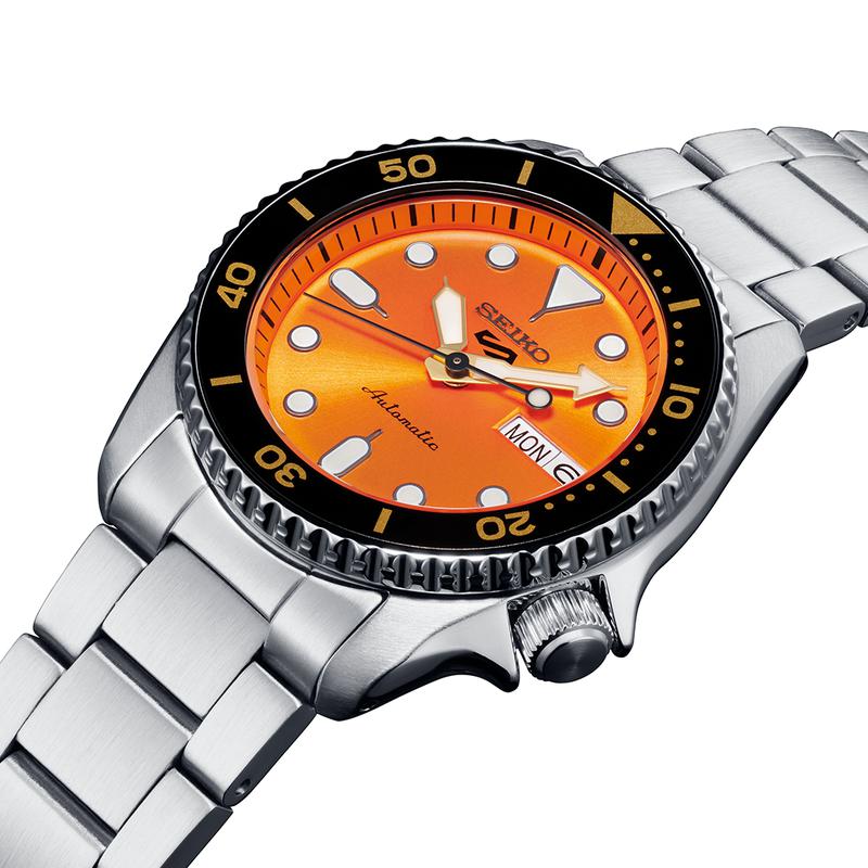 Seiko 5 Sports SKX Midi Orange Watch - SRPK35K1