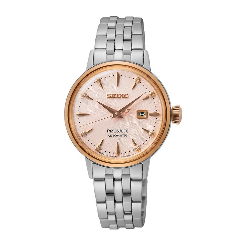 Seiko Presage Cocktail Time Pink Lady Diamond Twist Watch - SRE012J1